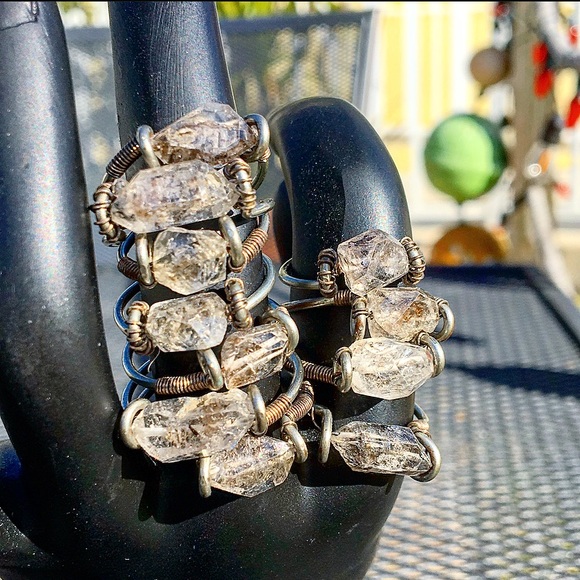 Herkimer Diamond Ring Stacks - Picture 6 of 7
